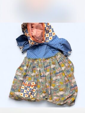 Matilda Jane Pink & Coral Hooded Dress with Illustrated Print